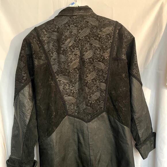 Wilson Women's Trench Coat Heavy leather Size Medium - Picture 4 of 12